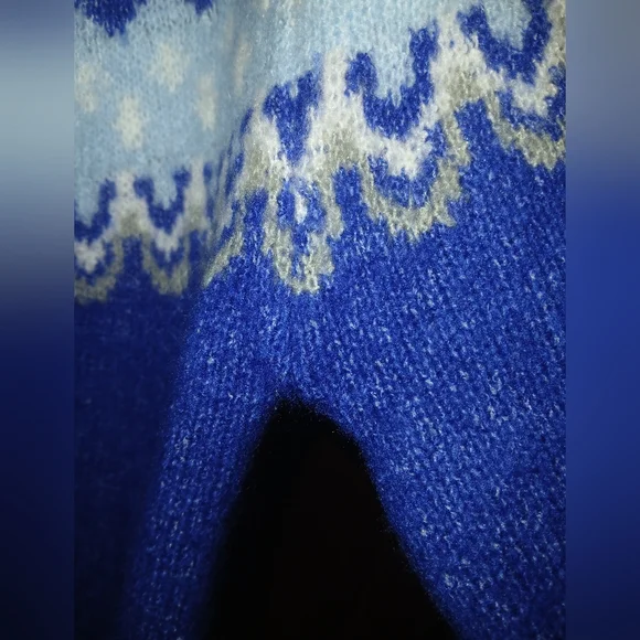 Blue Fair Isle Sweater By 99 Jane Street - Picture 3 of 6